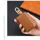 Genuine Leather Car Key Case Double Zipper Smart Key Fob Holder Wallet Remote Organiser Pouch with Hook Black