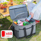 Small Insulated Lunch Bag 10L Cooler Tote Box with Shoulder Strap Leakproof Thermal Meal Prep Carrier for Work School Picnic Grey