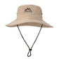 Wide Brim Sun Hat Waterproof UV Protection Boonie Bucket Cap Mesh Breathable for Fishing Hiking Camping Outdoor Khaki