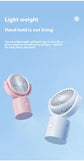 Portable Turbo Fan 3-in-1 Mini Handheld Desk Fan Rechargeable Personal Cooling Device with Neck Lanyard 180 Degree Adjustable Head Quiet Wind Pink