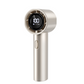 High Speed Handheld Turbo Fan Champagne Gold 3 Adjustable Speeds LED Display Portable Personal Cooling Fan Rechargeable for Travel Office Outdoor