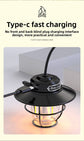 Retro LED Camping Lantern Rechargeable Pinecone Light Dimmable 4 Modes IPX4 Waterproof Hanging Tent Lamp for Outdoor Hiking Fishing Green