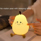 Cute Pear Night Light Squishy Silicone Nursery Lamp Rechargeable LED Bedside Light with Timer 7 Colour Changing Tap Control for Kids Baby Bedroom Gift