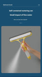 White 3-in-1 Window Squeegee with Built-in Spray Bottle - Dual Sided Sponge Glass Cleaner - Streak Free Tool for Shower Screens, Mirrors & Car Windows