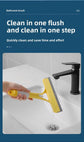 White 3-in-1 Window Squeegee with Built-in Spray Bottle - Dual Sided Sponge Glass Cleaner - Streak Free Tool for Shower Screens, Mirrors & Car Windows