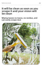 Yellow 3-in-1 Window Squeegee with Built-in Spray Bottle - Dual Sided Sponge Glass Cleaner - Streak Free Tool for Shower Screens, Mirrors & Car Windows