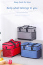 Large 30L Insulated Cooler Bag - Leakproof Thermal Lunch Tote with Shoulder Strap - Heavy Duty Blue Picnic Box for Beach, Camping & Work