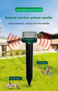 Solar-Powered Sonic Snake and Rodent Repeller Ground Stake - Outdoor Waterproof Ground Vibration Pest Deterrent Device - Ultrasonic Control for Moles, Voles, and House Mice - Garden Lawn Protection - Green Octagon Top Model