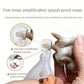 Illuminated Pet Nail Clippers with LED Light & Magnifier - Safety Claw Trimmer for Dogs & Cats - Lightweight Plastic Handle with Nail Catcher - 15cm Grey/Orange