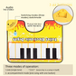 Yellow Electronic Toilet Piano Mat - Funny Musical Floor Keyboard for Bathroom Entertainment - Novelty Gag Gift & Potty Training Toy - Waterproof & Non-Slip - Fits Standard Toilets