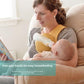 Hands-Free Baby Bottle Holder - Shoulder Mounted Feeding Aid for Parents - Anti-Slip & Adjustable Design - Fits Most Standard Bottles - Orange