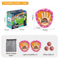 LED Light Up Toss and Catch Game Set - 2 Glowing Pink Paddles & 3 Sticky Basketball - Fun Outdoor Beach & Camping Toy for Kids & Adults - Includes Mesh Storage Bag