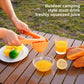 Foldable Manual Lemon Squeezer & Citrus Juicer - Portable Handheld Fruit Press for Fresh Orange & Lime Juice - Space Saving Kitchen Tool - Yellow