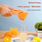 Foldable Manual Lemon Squeezer & Citrus Juicer - Portable Handheld Fruit Press for Fresh Orange & Lime Juice - Space Saving Kitchen Tool - Orange