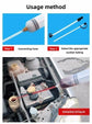 200ml Fluid Extractor & Transfer Pump - Manual Oil Syringe with Extension Tubes for Automotive Brake, Gear & Power Steering Fluids - Heavy Duty Suction Tool