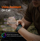 Rugged Outdoor Smart Watch for Men - 1100mAh Extra Long Battery with LED Flashlight & Compass - 2.01" HD Screen Bluetooth Calling IP68 Waterproof Fitness Tracker - Black