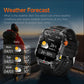 Rugged Outdoor Smart Watch for Men - 1100mAh Extra Long Battery with LED Flashlight & Compass - 2.01" HD Screen Bluetooth Calling IP68 Waterproof Fitness Tracker - Orange