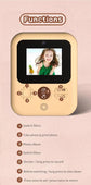 Kids Instant Print Camera with 32GB SD Card & 3 Paper Rolls - Retro Thermal Digital Camera & Video Recorder - 1080P Dual Lens Selfie Toy Gift - Brown