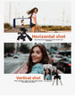 3120 Black Camera & Phone Tripod Stand - 110cm Lightweight Aluminium Portable Travel Mount with 3-Way Head & Universal Smartphone Holder - Adjustable Vlogging Gear - Black