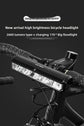 EOS630 1700 Lumen High Brightness Bike Light with Single Bracket Mount - 4000mAh Long Life USB Rechargeable Battery - Aluminium Alloy Horizontal Headlamp for MTB & Road Cycling