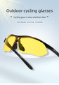 3 PCS Outdoor Cycling Sunglasses Sports Glasses Set Night Vision Yellow Brown Grey Lenses Running Fishing Driving UV Protection Unisex