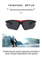 3 PCS Outdoor Cycling Sunglasses Sports Glasses Set Night Vision Yellow Brown Grey Lenses Running Fishing Driving UV Protection Unisex