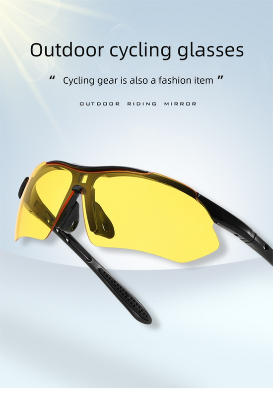 3 PCS Outdoor Cycling Sunglasses Set Sports Glasses Clear and Colorful Mirrored Lenses Black and White Frames UV Protection Unisex Running MTB