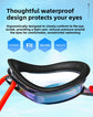 Purple Swimming Goggles Mirrored Anti-Fog UV Protection Waterproof HD Silicone Seal Swim Glasses for Men Women Training Racing