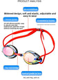 Purple Swimming Goggles Mirrored Anti-Fog UV Protection Waterproof HD Silicone Seal Swim Glasses for Men Women Training Racing