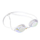 White Swimming Goggles Mirrored Anti-Fog UV Protection Waterproof HD Silicone Seal Swim Glasses for Men Women Training Racing