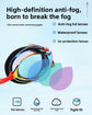 White Swimming Goggles Mirrored Anti-Fog UV Protection Waterproof HD Silicone Seal Swim Glasses for Men Women Training Racing