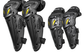 SULAITE CE Level 1 Certified 4 Piece Motorcycle Protective Gear Set Silver Knee Pads and Elbow Guards Long Shin Armour Quick Release for Motocross Dirt Bike