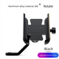 Universal Aluminium Motorcycle Phone Holder Rearview Mirror Mount 360 Rotation Anti-Shake M3 Metal for Motorbike Scooter Black