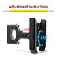 Universal Aluminium Motorcycle Phone Holder Rearview Mirror Mount 360 Rotation Anti-Shake M3 Metal for Motorbike Scooter Black