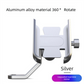 Universal Aluminium Motorcycle Phone Holder Rearview Mirror Mount 360 Rotation Anti-Shake M3 Metal for Motorbike Scooter Sliver