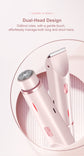 2-in-1 Electric Lady Shaver & Bikini Trimmer Dual Head Waterproof Wet & Dry Body Hair Remover Cordless Razor for Face Legs Underarms White