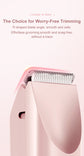 2-in-1 Electric Lady Shaver & Bikini Trimmer Dual Head Waterproof Wet & Dry Body Hair Remover Cordless Razor for Face Legs Underarms White