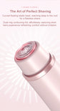 2-in-1 Electric Lady Shaver & Bikini Trimmer Dual Head Waterproof Wet & Dry Body Hair Remover Cordless Razor for Face Legs Underarms White