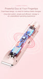 2-in-1 Electric Lady Shaver & Bikini Trimmer Dual Head Waterproof Wet & Dry Body Hair Remover Cordless Razor for Face Legs Underarms White