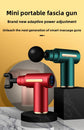 Mini Massage Gun Deep Tissue Percussion Muscle Massager Portable Handheld Quiet 6 Speeds 4 Heads Type-C Charging Electric Body Relaxer Tool Black