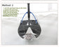 Portable Pet Pooper Scooper 28cm Handheld Dog Waste Jaw Claw Picker with Bone Dispenser & Waste Bags Black