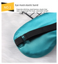 3 PCS Silky Satin Sleep Mask Set Cute Eyelash Design Soft Light Blocking Eye Cover with Adjustable Strap for Travel Nap Pink Navy Green