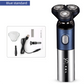 Electric Shaver for Men 3D Rotary Razor Wet and Dry Waterproof USB Rechargeable LED Display Travel Lock Gift Box Blue