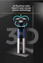 Electric Shaver for Men 3D Rotary Razor Wet and Dry Waterproof USB Rechargeable LED Display Travel Lock Gift Box Blue