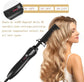 2-in-1 Electric Hot Comb Hair Straightener & Curler Titanium Alloy Heating Fast Heat Up Anti-Scald Pressing Comb with AU Plug 3 Temp Settings Black