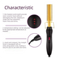 2-in-1 Electric Hot Comb Hair Straightener & Curler Titanium Alloy Heating Fast Heat Up Anti-Scald Pressing Comb with AU Plug 3 Temp Settings Black