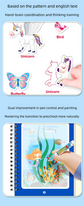2 PCS Magic Water Colouring Book Animals & Sea World Themes Reusable Painting Activity Set Mess Free Travel Toy for Kids