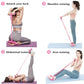 2 PCS Upgraded 6-Tube Pedal Resistance Band & Figure 8 Pull Rope Set Purple Elastic Tummy Trimmer for Home Gym Workout
