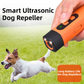 Portable Single-Head Round Ultrasonic Dog Repeller & Trainer with LED Flashlight - Multi-Function Pet Safety Device for Outdoors