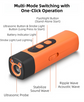 Portable Double-Head Mech Model Ultrasonic Dog Repeller & Trainer with LED Flashlight - Multi-Function Pet Safety Device for Outdoors